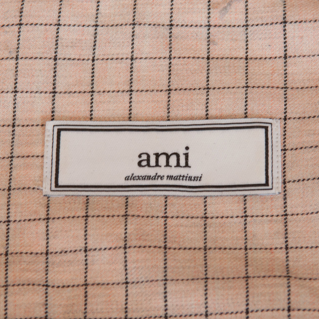 Ami Paris Pink Graph Check Button Down Shirt