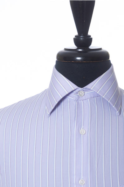 Canali Lilac Striped Dress Shirt