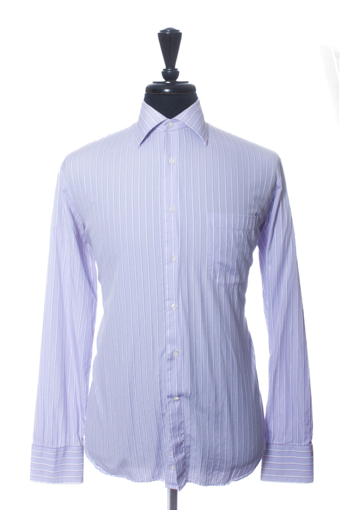 Canali Lilac Striped Dress Shirt