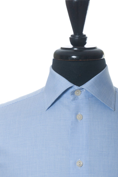 Eton Blue Puppytooth Check Slim Fit Shirt