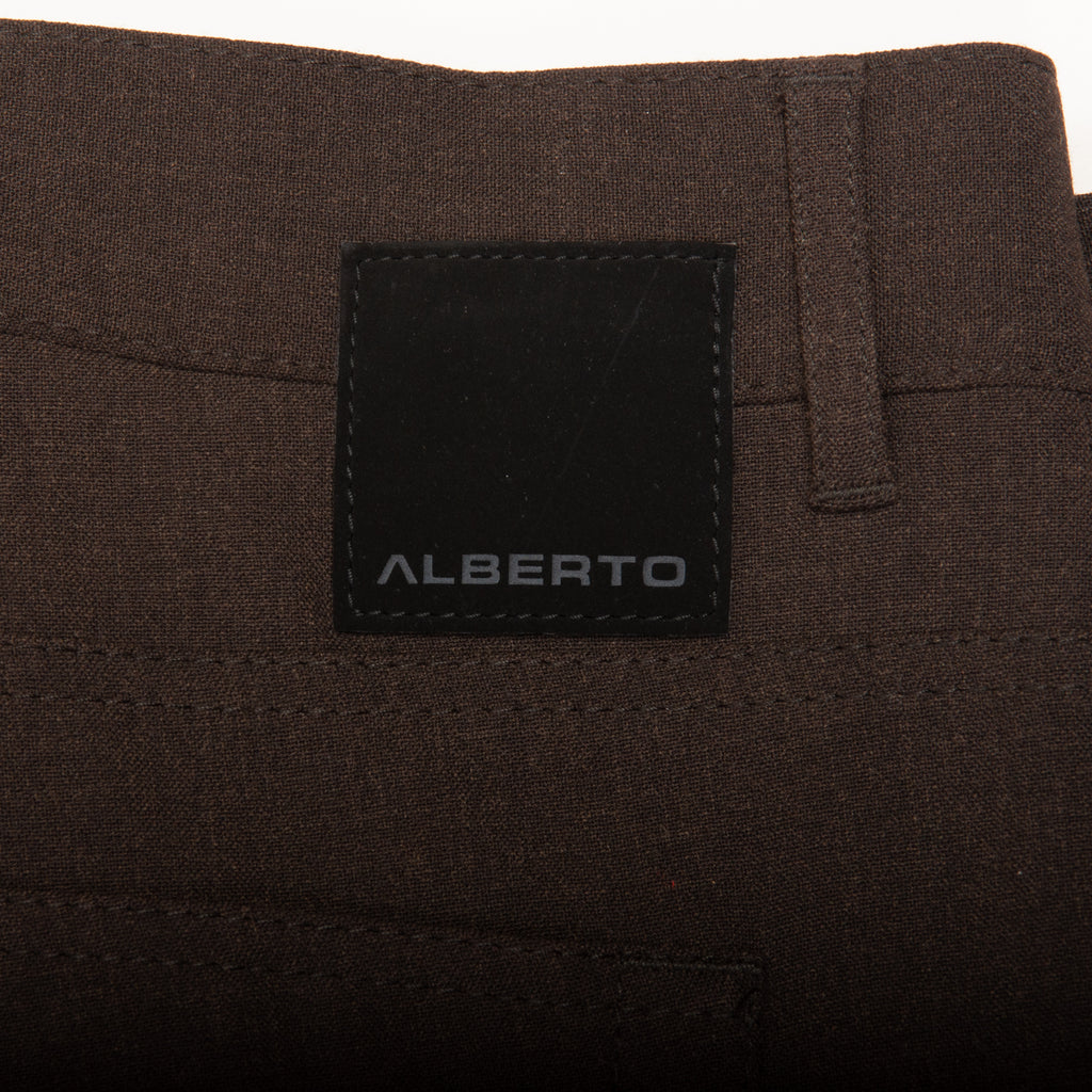 Alberto Dark Brown Tom Comfort Fit Ceramica Pants