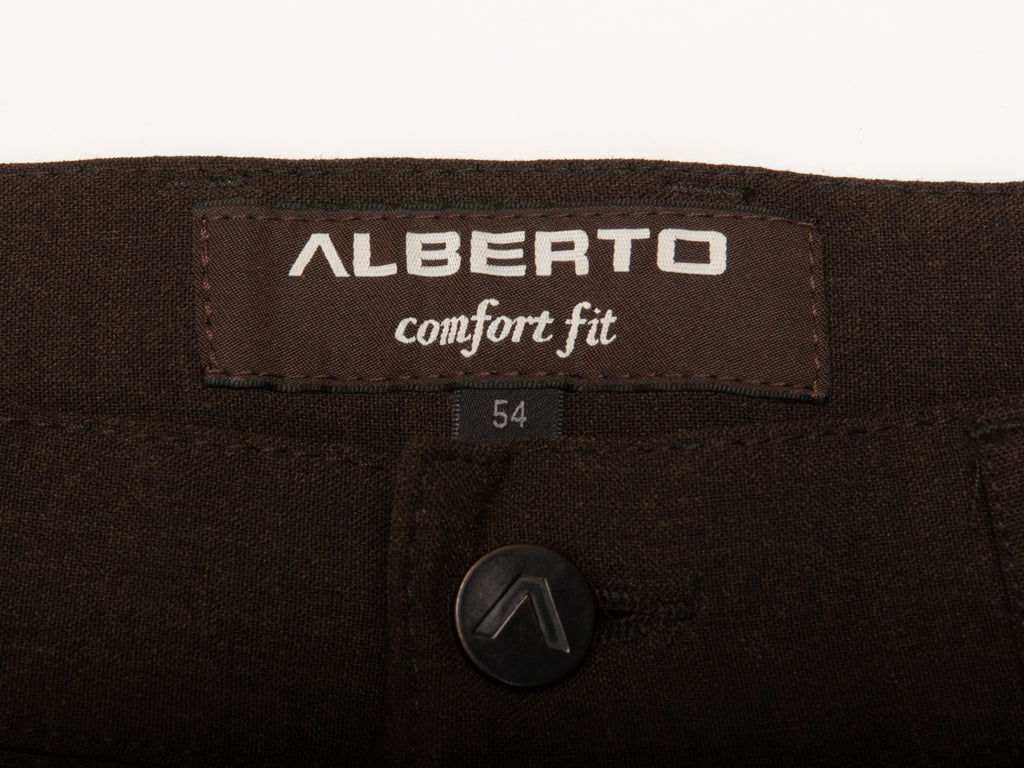 Alberto Dark Brown Tom Comfort Fit Ceramica Pants