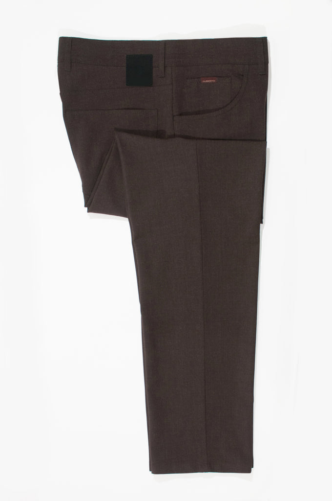 Alberto Dark Brown Tom Comfort Fit Ceramica Pants