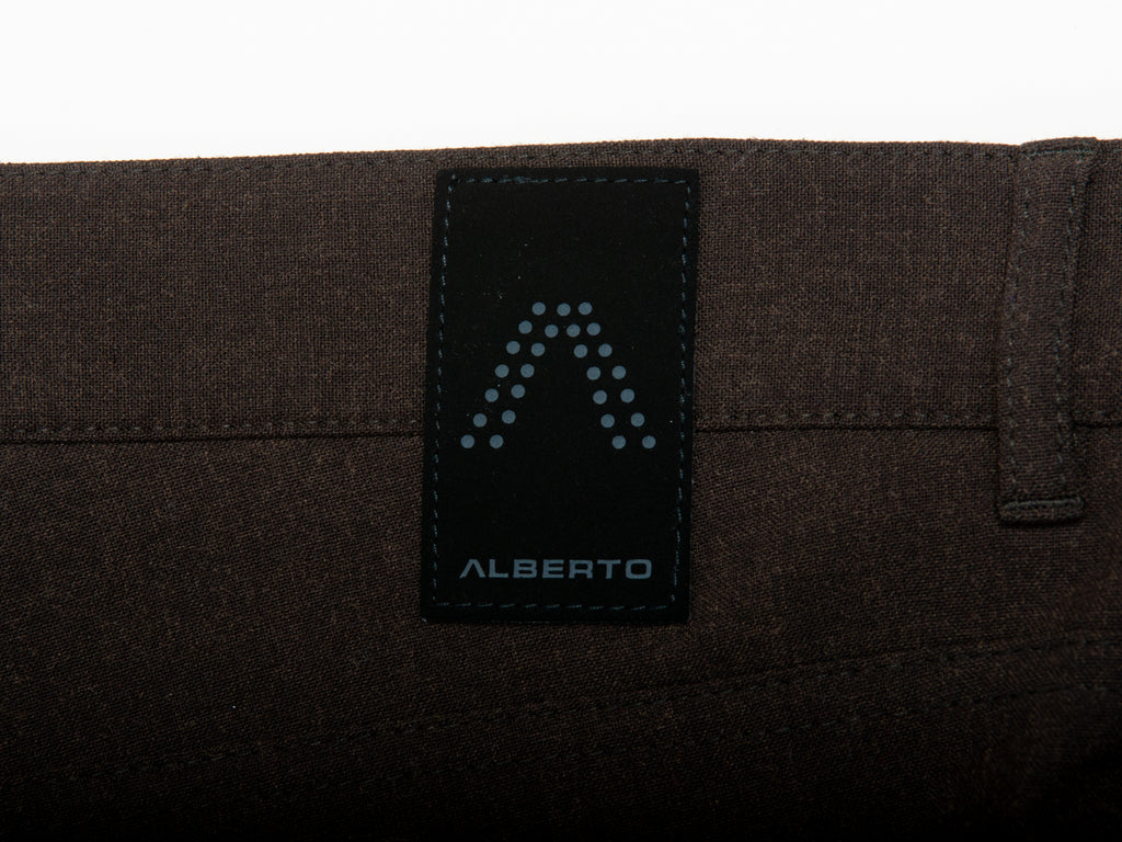 Alberto Dark Brown Tom Comfort Fit Ceramica Pants