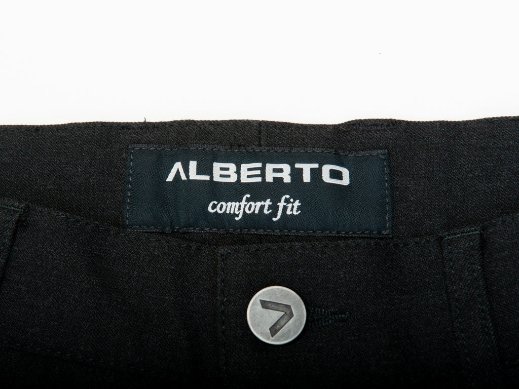 Alberto Charcoal Grey Tom Comfort Fit Technoserge Pants