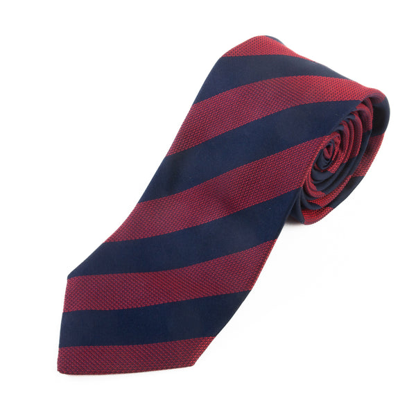 Hugo Boss Merlot on Navy Blue Striped Tie