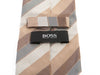 Hugo Boss Brown Striped Silk Tie