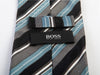 Hugo Boss Blue on Black Striped Tie