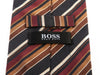 Hugo Boss Brown Striped Silk Tie