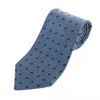 Kiton Navy Blue on Grey Geometric Patterned Tie