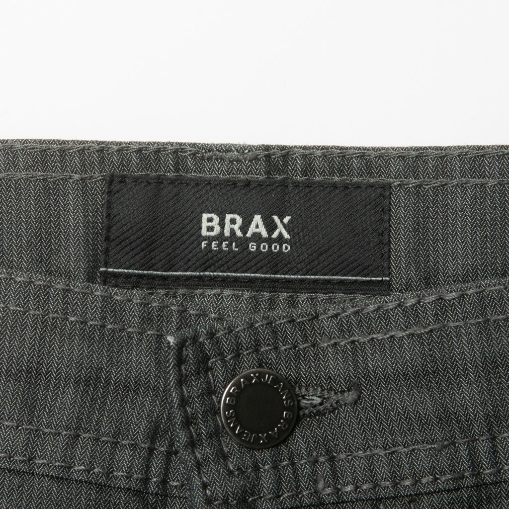 Brax Grey Fine Herringbone Carlos 5-Pocket Pants