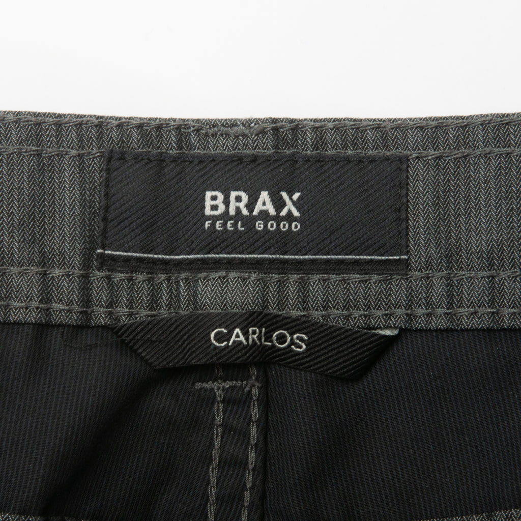 Brax Grey Fine Herringbone Carlos 5-Pocket Pants