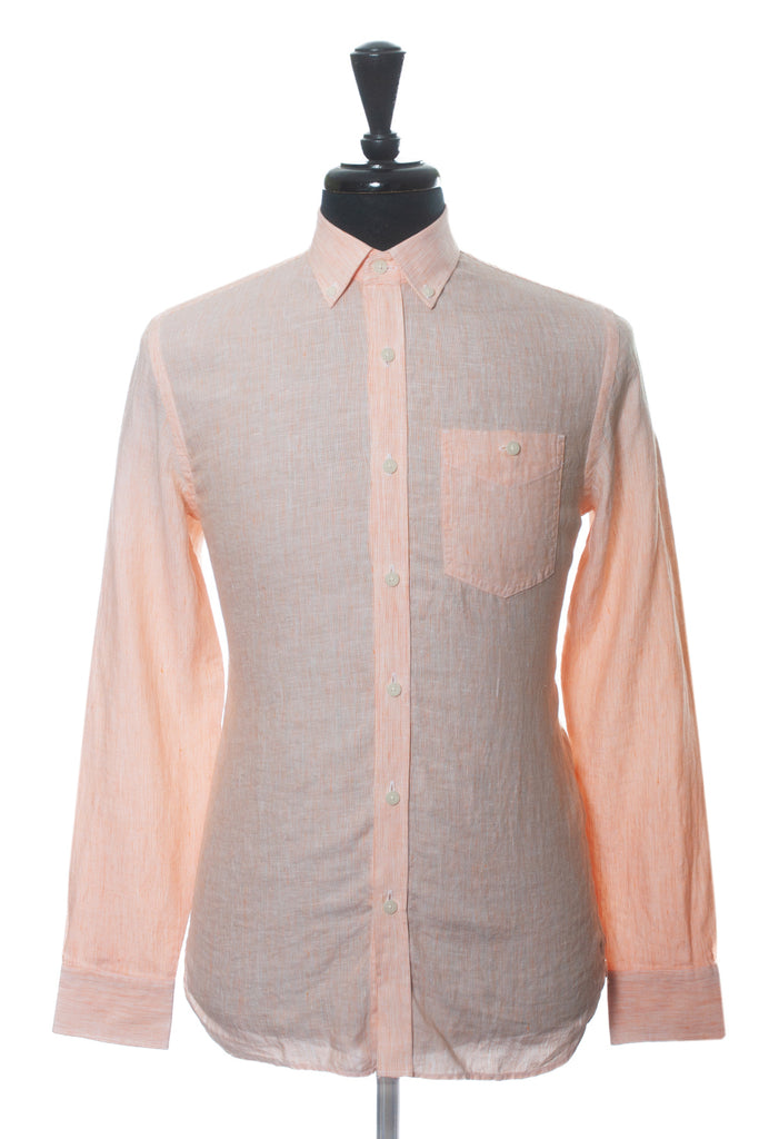 Jack Spade Orange Striped Linen Shirt