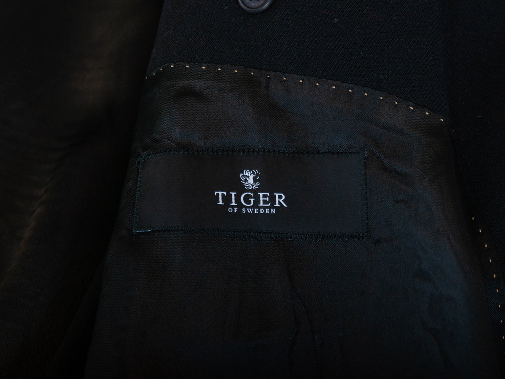 Tiger of Sweden Black Wool Blend Tron Coat