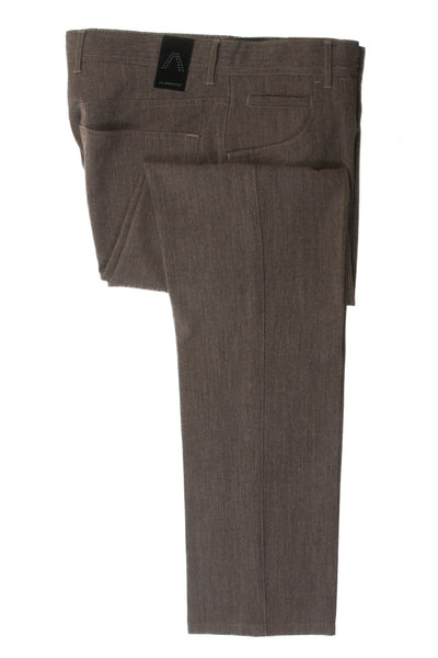 Alberto Ceramica Brown Stone Modern Fit Pants