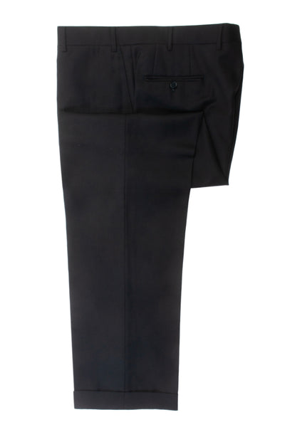 Canali Black Wool Twill Pants