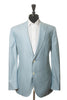 Sam Abouhassan Blue and White Striped Peak Lapel Blazer