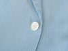 Sam Abouhassan Blue and White Striped Peak Lapel Blazer