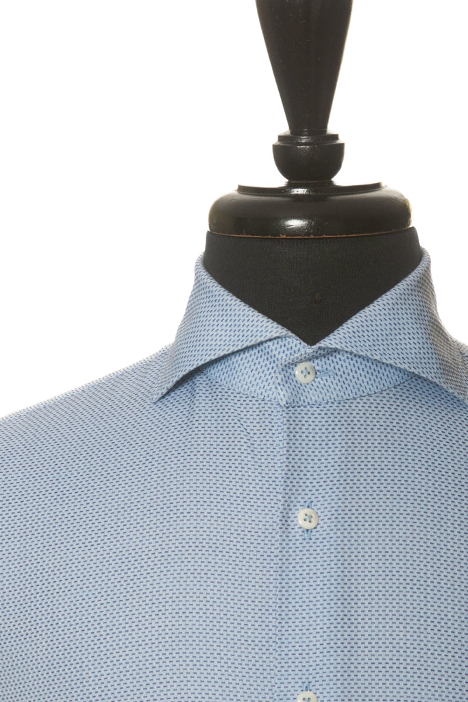 Stenstroms Dotted Blue Fitted Body Shirt