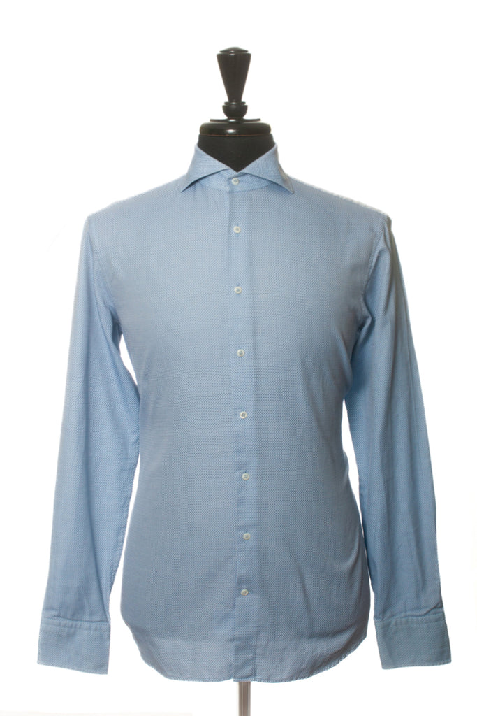 Stenstroms Dotted Blue Fitted Body Shirt