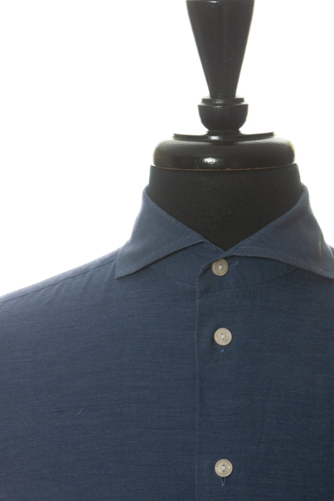 Eton Slate Blue Slim Fit Chelsea Shirt Shirt