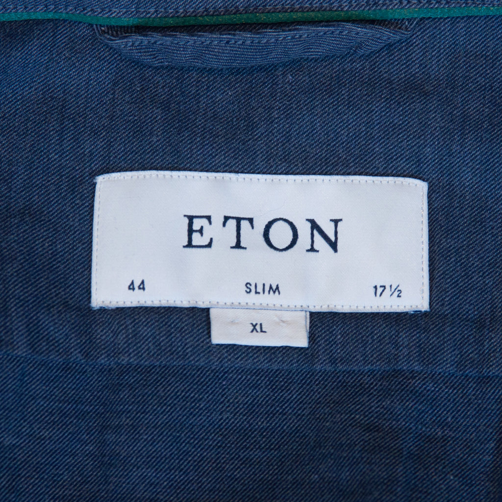 Eton Slate Blue Slim Fit Chelsea Shirt Shirt