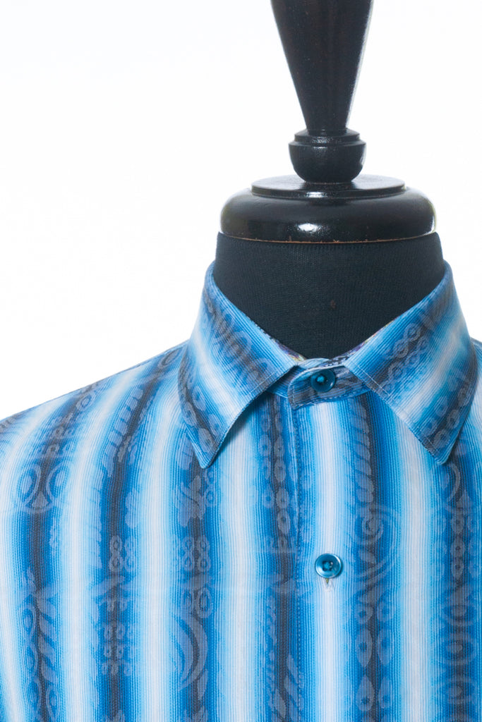 Robert Graham Blue Striped Classic Fit Shirt