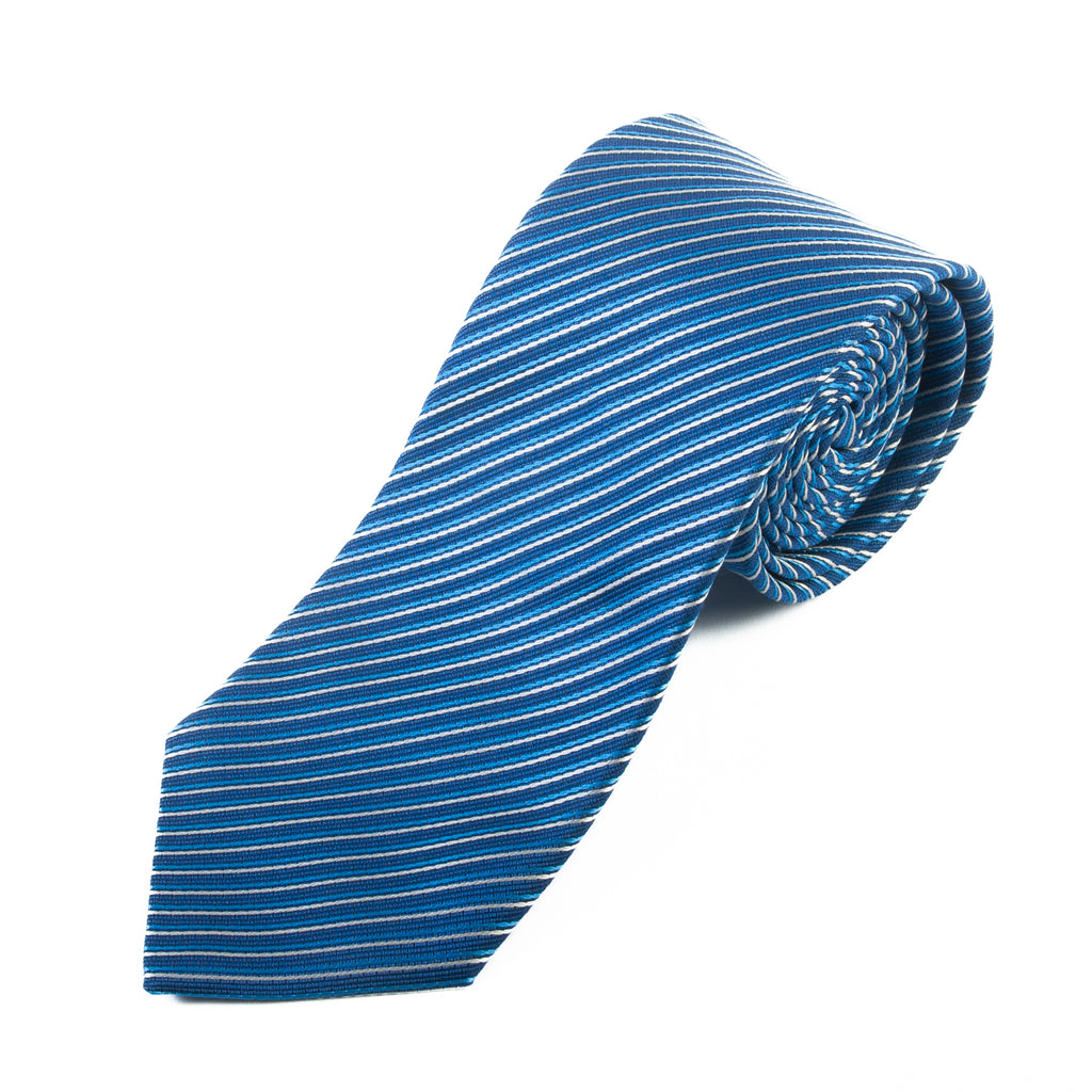 Hugo Boss Made in Italy Blue Striped Tie