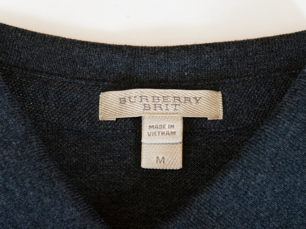 Burberry Brit Dark Grey Polo Shirt
