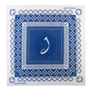 Jacob Cohen Blue On White Print Square Scarf