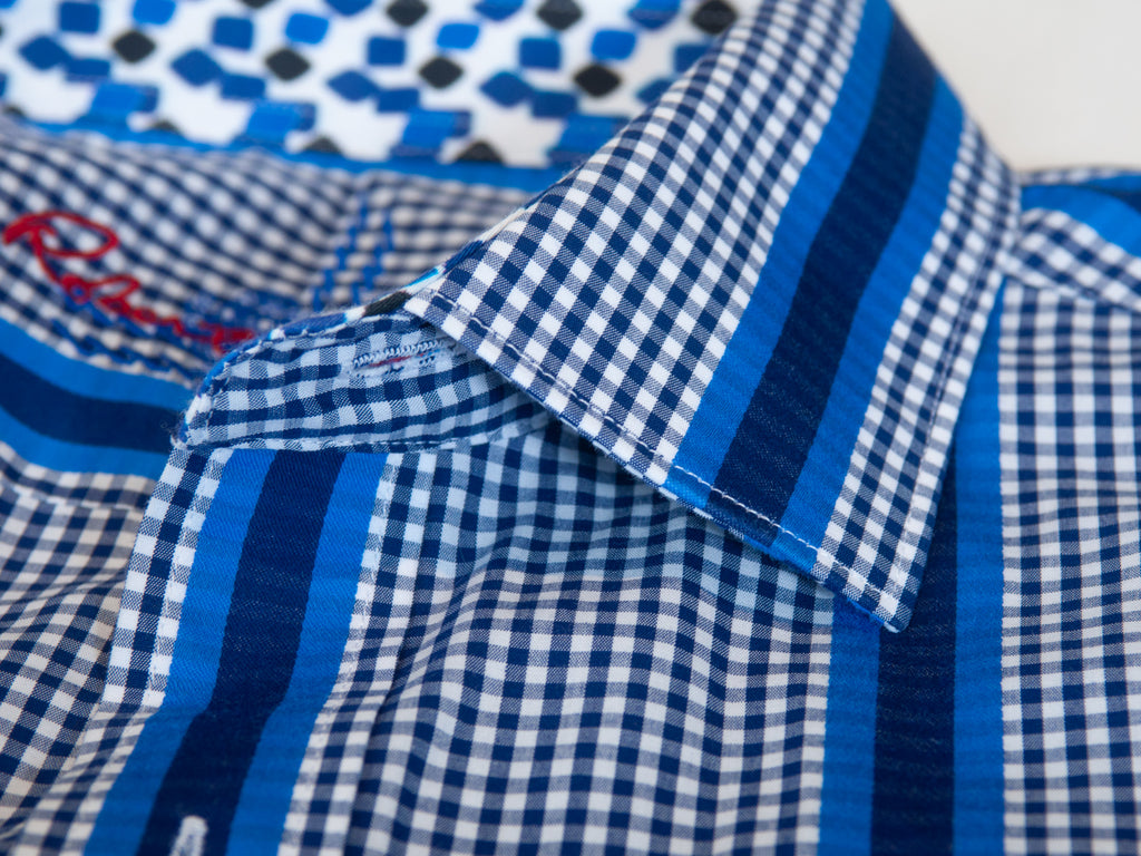 Robert Graham Checkered Stripe Shirt