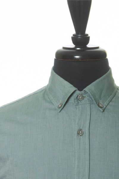 Hugo Boss Light Green Sven Slim Fit Oxford Button Down Shirt