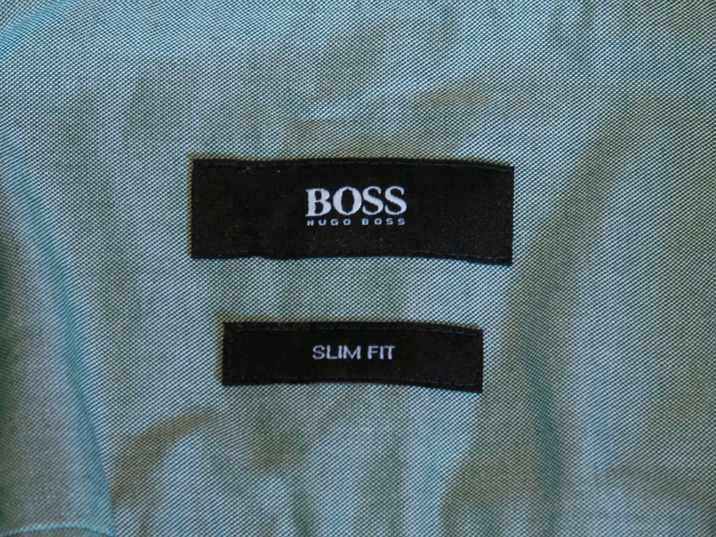 Hugo Boss Light Green Sven Slim Fit Oxford Button Down Shirt