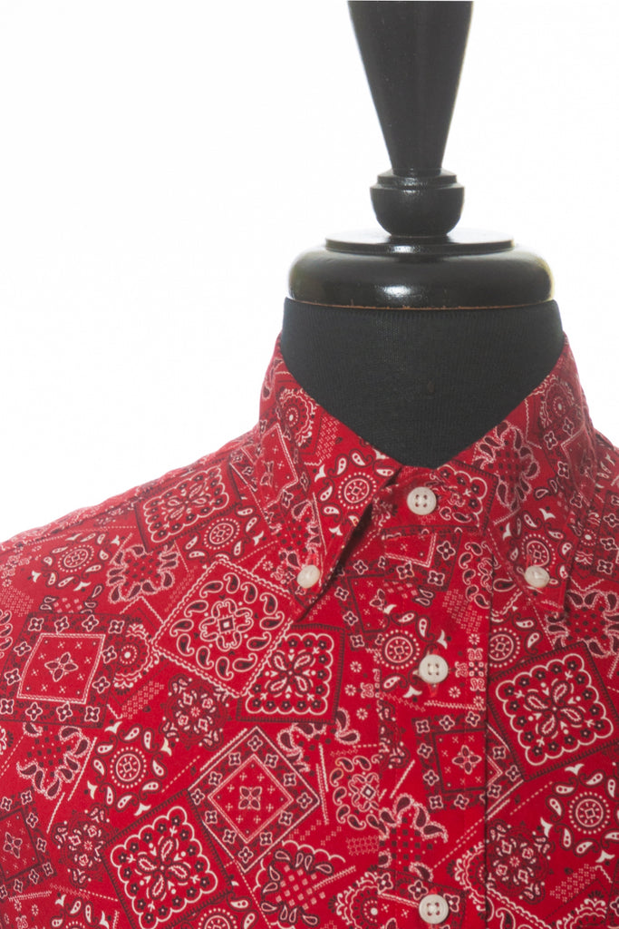 Gitman Vintage Red Print Shirt