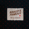 Naked & Famous Red on Navy Blue Polka Dot Corduroy Shirt