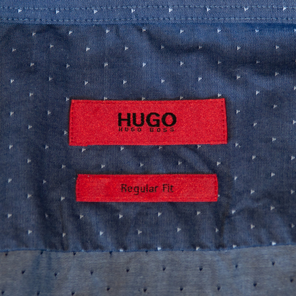 Hugo Boss Dark Slate Blue Dotted Twill C-Enzo Shirt