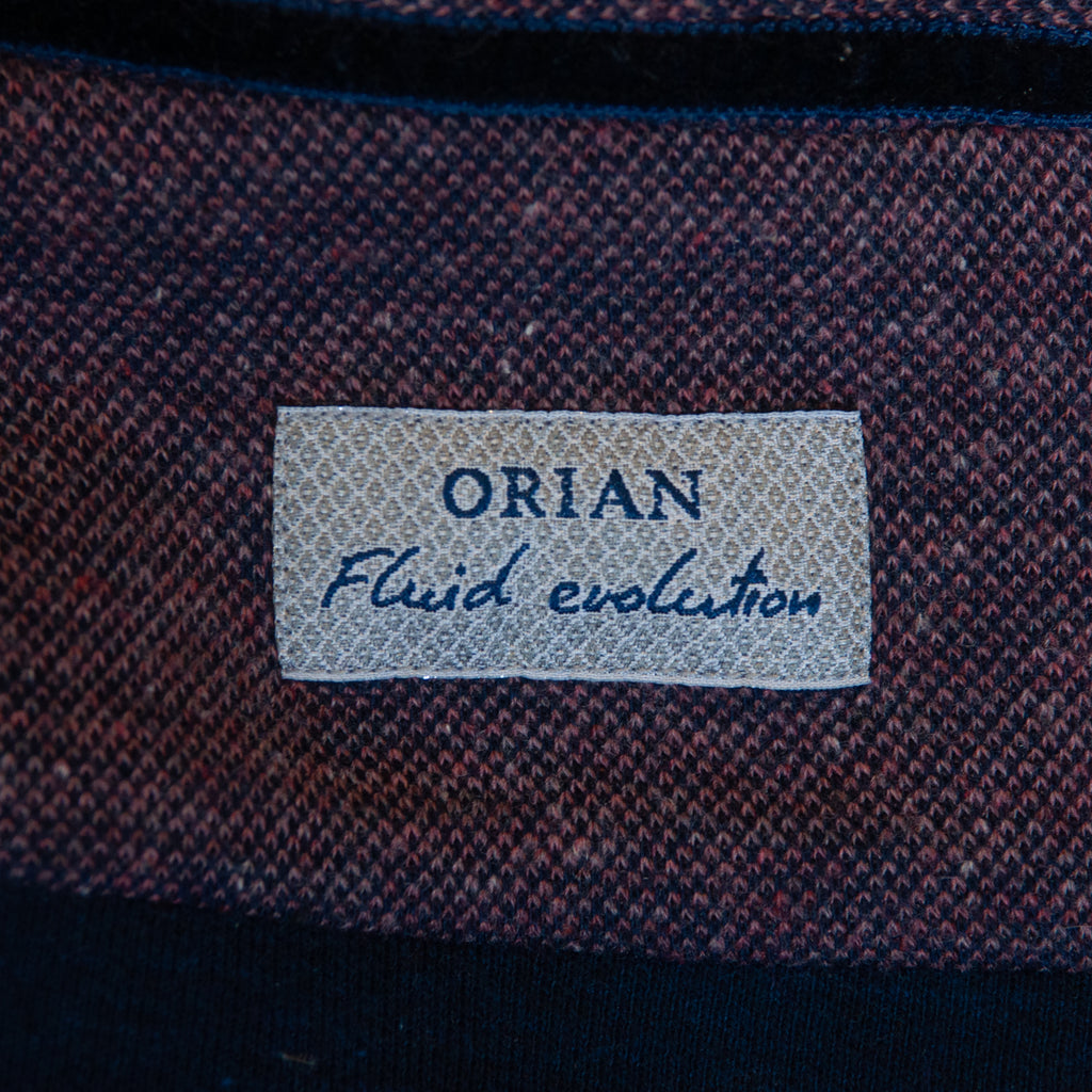 Orian Fluid Evolution Dark Violet Fleck Weave Jersey Knit Casual Shirt