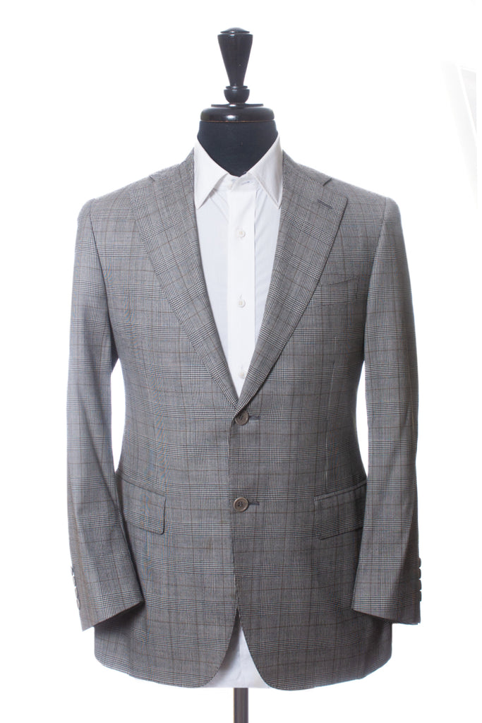 Canali Grey Check Wool Blazer