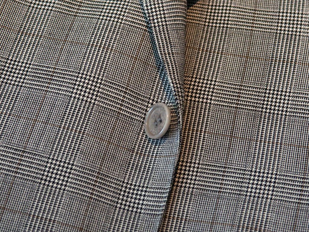 Canali Grey Check Wool Blazer