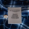 Burberry Navy Blue Check Button Down Shirt