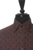 Stenstroms Brown Geometric Print Flannel Fitted Body Shirt