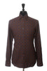 Stenstroms Brown Geometric Print Flannel Fitted Body Shirt