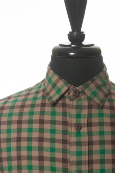 J.W. Anderson X Uniqlo Green and Brown Check Flannel Shirt