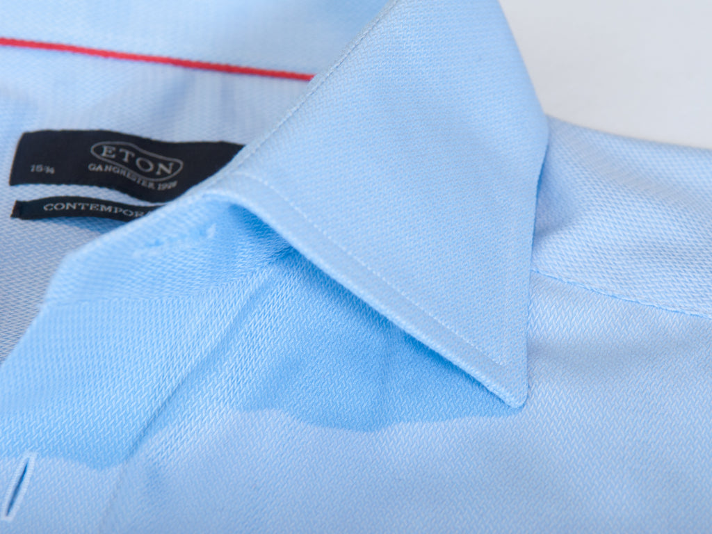 Eton Blue Twill Contemporary Fit Shirt