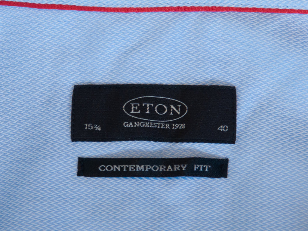 Eton Blue Twill Contemporary Fit Shirt