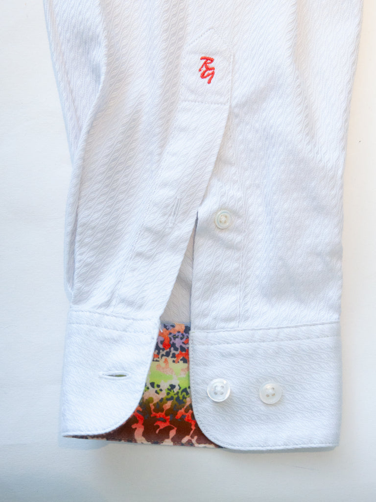 Robert Graham White Wave Twill Shirt