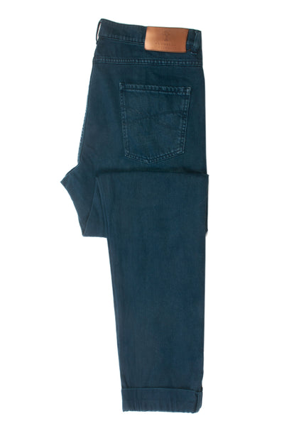 Brunello Cucinelli Blue Button Fly Jeans