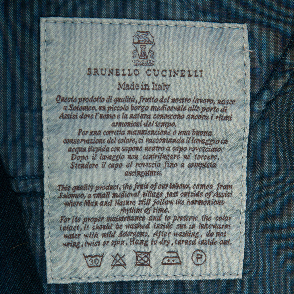 Brunello Cucinelli Blue Button Fly Jeans