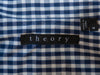 Theory Black and White Check Sylvain Schematic Shirt