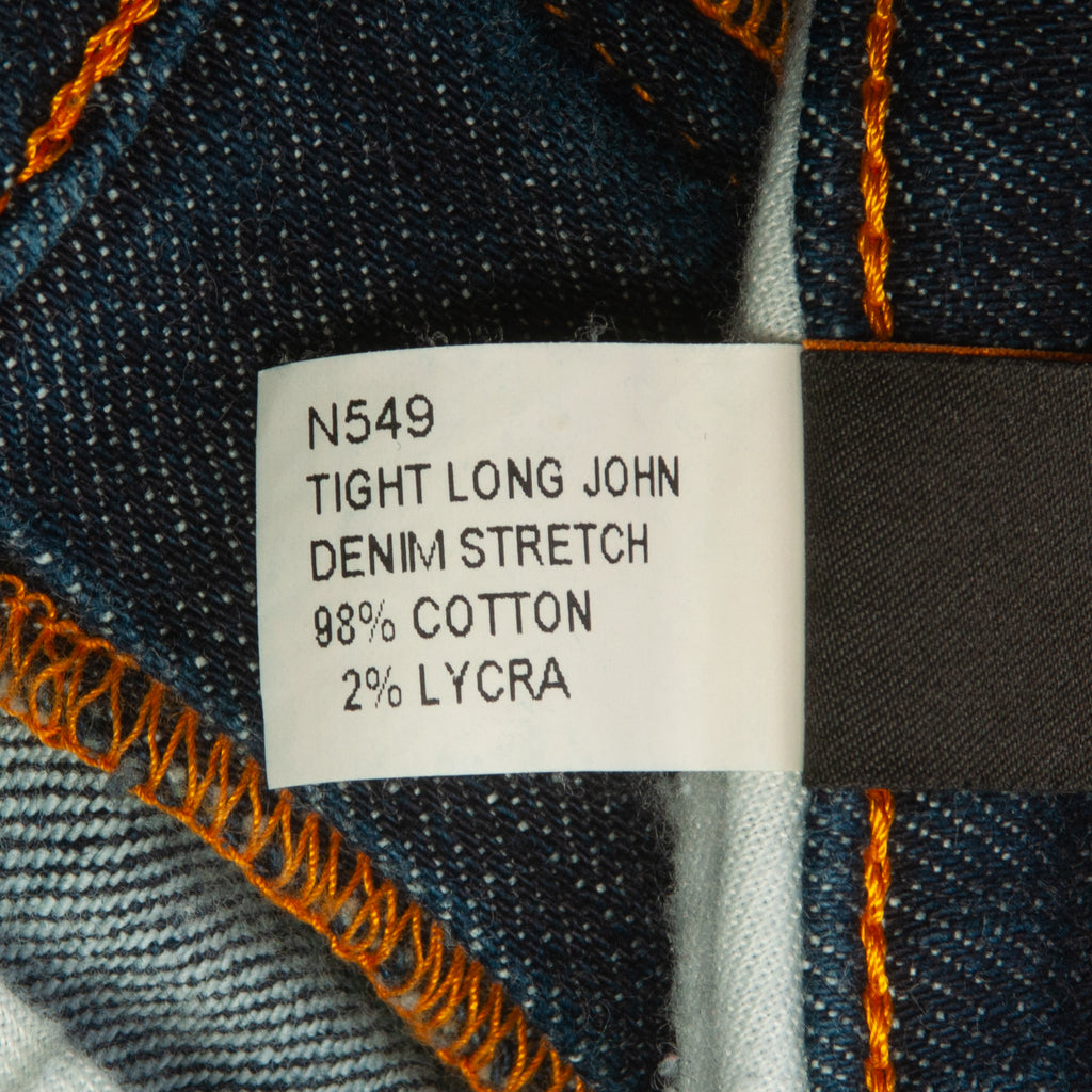 Nudie Jeans Blue Denim Stretch Tight Long John Jeans